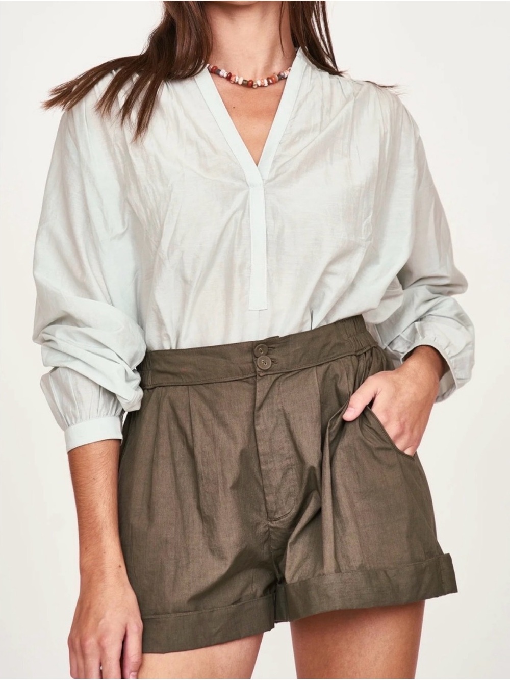 Mirth Melbourne High-Waist Women's Shorts in Branch